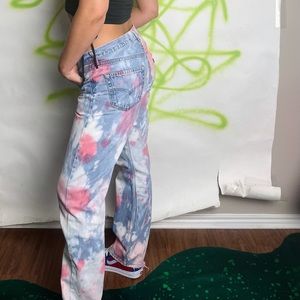 dyed Levi 501 one of a kind unique jeans unisex